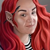 Elf self-portrait. Un progetto di Character design, Disegno digitale, Illustrazione digitale e Pittura digitale di Anna Osiecka - 18.02.2025