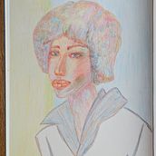 Buntstift Portrait im Skizzenbuch Ein Projekt aus dem Bereich Zeichnen mit Buntstiften, Zeichnung, Porträtzeichnung und Sketchbook von Rose - 19.02.2025