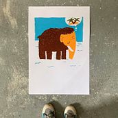 Daydreaming // screenprint. Un proyecto de Ilustración tradicional, Diseño gráfico, Bellas Artes, Ilustración infantil, Estampación y Diseño de carteles de Katja - 19.02.2025
