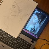 My First Portraits. Artistic Drawing, Drawing, Portrait Drawing, Sketchbook, and Sketching project by Isadora Oliveira Moreira - 02.19.2025