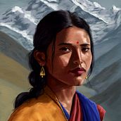 Nepali woman. Un projet de Conception de personnages, Dessin numérique, Illustration numérique , et Peinture numérique de Erik - 21.02.2025