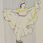 Dancing Ein Projekt aus dem Bereich Zeichnung, Traditionelle Illustration, Illustration mit Tinte, Sketchbook und Skizzenentwurf von Pilar Osorio - 22.02.2025