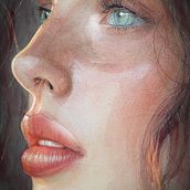 Tu mirada.. Fine Arts, Traditional illustration, Painting, Watercolor Painting, Drawing, Portrait Drawing, and Artistic Drawing project by Maury HZ - 02.22.2025
