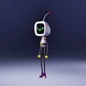 Robot. Design de personagens, Design de produtos, Motion Graphics, e Modelagem 3D projeto de Melissa Zapata - 23.02.2025