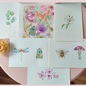 Acuarela Naturalista . Drawing, Traditional illustration, Naturalistic Illustration, and Watercolor Painting project by Mari Nieves - 02.23.2025
