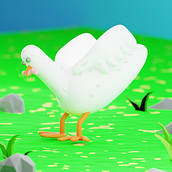 Seagull and worm. 3D, 3D Animation, 3D Character Design, and 3D Modeling project by nrgdcsvvhb - 02.23.2025