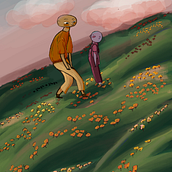 Algo que decir. Digital Illustration, and Character Design project by bakal_ibanez - 02.23.2025