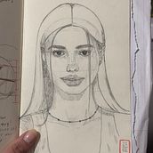 Portrait sketchbooking final project . Artistic Drawing, Drawing, Portrait Drawing, Sketchbook, and Sketching project by exodoll - 02.24.2025