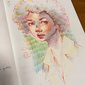 Colored pencil portrait. Projekt z dziedziny R, sowanie kredkami,  R, sunek, Portret i Sketchbook użytkownika rody_sandu_miro - 24.02.2025