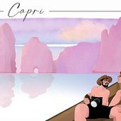 Capri postcard. Digital Illustration project by Simona Esposito - 02.24.2025