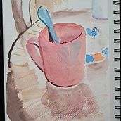Yesterday's Tea. Desenho, Ilustração tradicional, Ilustração com tinta, Pintura, Pintura em aquarela e Ilustração naturalista projeto de Nery Gomez - 24.02.2025