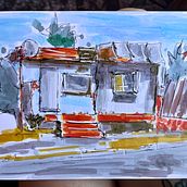 Casita solitaria . Un projet de Illustration architecturale, Dessin, Illustration à l'encre, Carnet de croquis , et Esquisse  de ferrercabrerapamela - 25.02.2025