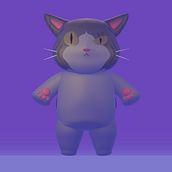 Zauld the cat. Un progetto di Modellazione 3D, Character design, Illustrazione digitale, Illustrazione tradizionale e Manga di isladelcocoink - 25.02.2025