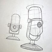 microfono. Design, Sketchbook, Drawing, and Product Design project by wlozadavargas - 02.26.2025