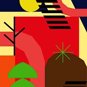 Composición abstracta Emiliano. Een project van  Ontwerp, Digitaal ontwerp,  Beeldende kunst, Grafisch ontwerp y Traditionele illustratie van Emiliano Pérez Domínguez - 26.02.2025