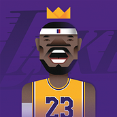 My project for course: Lebron King James . Vector Illustration, Character Design, and Traditional illustration project by Luis Vargas - 02.26.2025