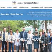 Área de Ciencias de la Salud. Projekt z dziedziny Tworzenie stron internetow, ch, Web design, Informat, ka, UX / UI, Programowanie bez kodu, Projektowanie produktu c i frowego użytkownika Alejandro Cardona Félix - 28.02.2025