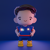 CADETE ESTELAR DRAPPER. Un progetto di Modellazione 3D, Character design, Illustrazione digitale, Illustrazione tradizionale e Manga di Omar JC Ambriz - 28.02.2025