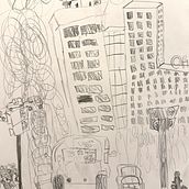 Caos en la ciudad . Een project van Tekening met potlood y Traditionele illustratie van Gabriela Ocampo - 02.03.2025