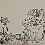 Die Mittagspause meines Vaters. Projekt z dziedziny  R, sunek, Trad, c, jna ilustracja,  R, sunek atramentem, Sketchbook i Sketching użytkownika Kerstin - 02.03.2025
