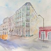 Padaria Patriarcal- Lisboa. Drawing, Watercolor Painting, Architectural Illustration, Sketchbook, Ink Illustration, and Sketching project by SIMONE VIEGAS - 03.02.2025
