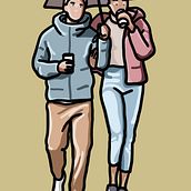 Illustration minimaliste d'une scène urbaine. Un projet de Illustration numérique, Dessin , et Beaux Arts de Javier Escalante - 02.03.2025