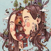 Self-Portrait | A New Beginning. Un progetto di Disegno, Belle arti, Illustrazione tradizionale, Pittura e Pittura ad acquerello di joifish - 02.03.2025