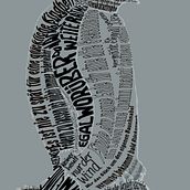 Typigraphic design Penguin. Een project van Digitale illustratie y  Ontwerp van Jungkunz Thomas - 03.03.2025