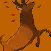 cervo autunnale. Un progetto di Illustrazione digitale e Disegno di jtianna79 - 03.03.2025
