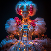 María Antonieta en el Futuro. Digital Illustration, Artificial Intelligence, Fashion Photograph, and Digital Photograph project by Laura Garcia i Tejero - 03.03.2025