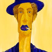 Blue Hat Man . Ilustrasi Digital proyek oleh Marion Pons - 03.03.2025