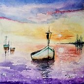 Crépuscule Tropical Ein Projekt aus dem Bereich Naturalistische Illustration, Malerei und Aquarellmalerei von Maud Panis - 03.03.2025