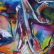 Luces de. Acr, lic Painting, Fine Arts, and Painting project by Juan Freddy Abarca Cordero - 03.03.2025