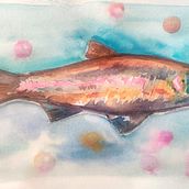Peces. Sketching, Creativit, Drawing, Traditional illustration, Watercolor Painting, and Sketchbook project by Juan Freddy Abarca Cordero - 03.03.2025
