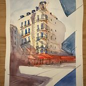 Watercolor project. Drawing, Watercolor Painting, Architectural Illustration, Sketchbook, Ink Illustration, and Sketching project by pedrodsantos85 - 03.03.2025