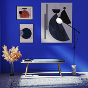 Minimalist living room. 3D, 3D Design, Design e fabricação de móveis, e Design de produtos projeto de Arles Jampiere Arenas Lizarazo - 04.03.2025