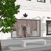 Tienda femenina: FLOR DE LOTO. Interior Architecture, 3D Design, Interior Design, Interior Decoration, and 3D Modeling project by laetytya - 03.04.2025