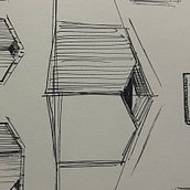 Concrete Pavilion. Architectural Illustration, Architecture, Drawing, Sketchbook, Sketching, and Spatial Design project by monikaznamenacek - 03.04.2025