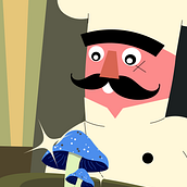 El Chef y el Hongo. Animation, and 2D Animation project by Brenda Covarrubias - 03.05.2025
