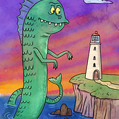 Giant Sea Monster. Digital Illustration project by Kfir Weizman - 03.05.2025