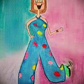 Moda Disco Retro año 70s . Drawing, Character Design, and Traditional illustration project by Maria Laura Herrera Maita - 03.05.2025