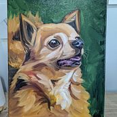 Strudel - Chihuahua in Oils. Artes plásticas, Ilustração naturalista, Pintura a óleo, e Pintura projeto de Emily Briggs - 05.03.2025