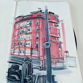 Palazzo in centro Ein Projekt aus dem Bereich Sketchbook, Traditionelle Illustration, Zeichnung, Skizzenentwurf, Architektur und Architektonische Illustration von disegnopalazzi - 05.03.2025
