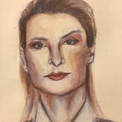 Nawja Nimri. Un projet de Aquarelle, Illustration traditionnelle , et Dessin de portrait de Mary Barcelona Lebrato - 06.03.2025
