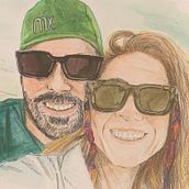 Dani y Estefanía. Traditional illustration, Drawing, Graphic Design, Fine Arts, Design, Painting, Watercolor Painting, Creativit, Pencil Drawing, Portrait Drawing, and Artistic Drawing project by Mikel Urtasun Osacar - 03.06.2025