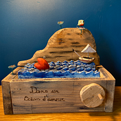 Dans un océan d'amour. Art To, s, Character Design, Sculpture, To, Design, and Woodworking project by quentin.cabocel - 03.06.2025