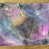 Galaxia. Fine Arts, Painting, Traditional illustration, and Watercolor Painting project by andresfranco10 - 03.07.2025