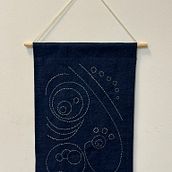 Decorative Freedom Sashiko Wall Hanging . Broderie de Daphna Vamos - 03.08.2025
