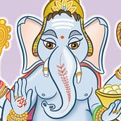 GANESHA. Dibujo Vectorial. Digital Illustration, and Design project by David Pérez López - 03.08.2025