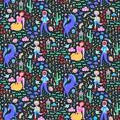 Print fairytale. Design, Printing, Traditional illustration, and Pattern Design project by Alê Marques - 03.10.2025
